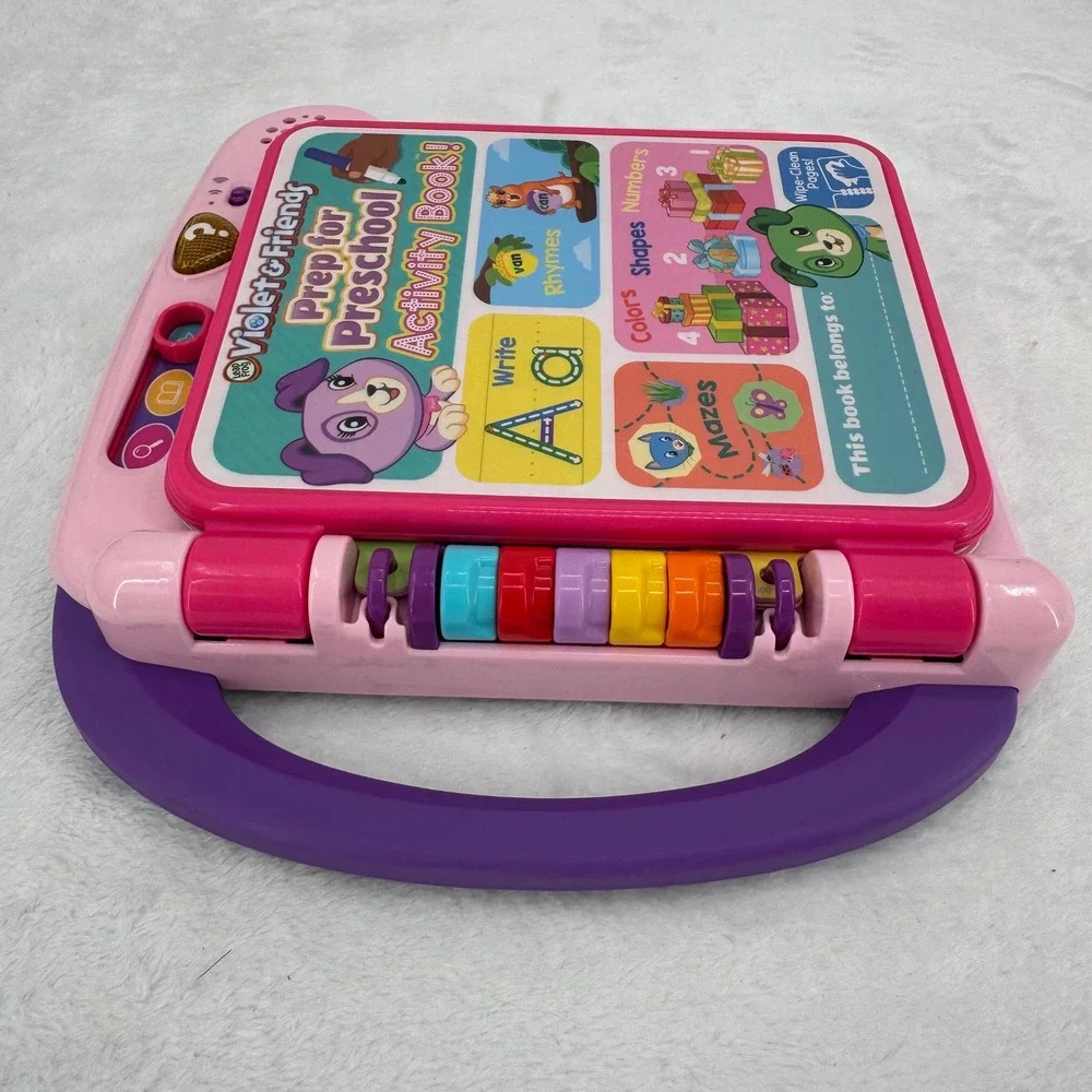 LeapFrog Violet & Friends Prep for Preschool Activity Book Pink Purple Learning